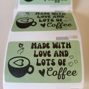 💙100 Made With Love- Shipping Labels Thermal Packaging Stickers 2.25"x1.25"💙